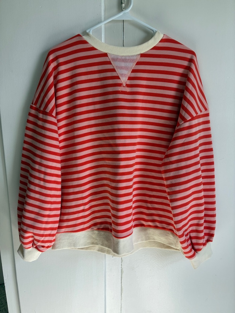 UEU Oversized Striped Crewneck Long Sleeve Color Block Pullover
Sweatshirt - Picture 2 of 8